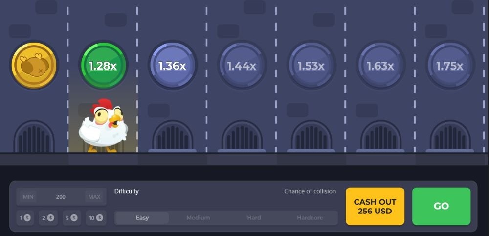 Chicken Road Screenshot 2 - Gewinnanzeige nach Cash-out